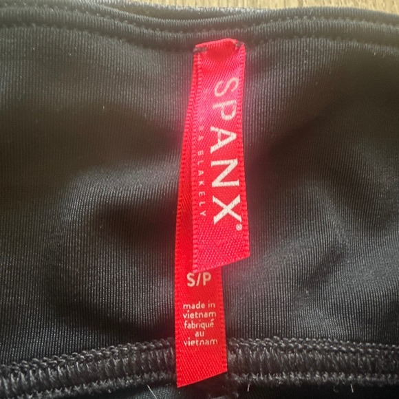 Women S Spanx Faux Leather Leggings Black Shaping Tummy Control Pants Skinny - Picture 3 of 5